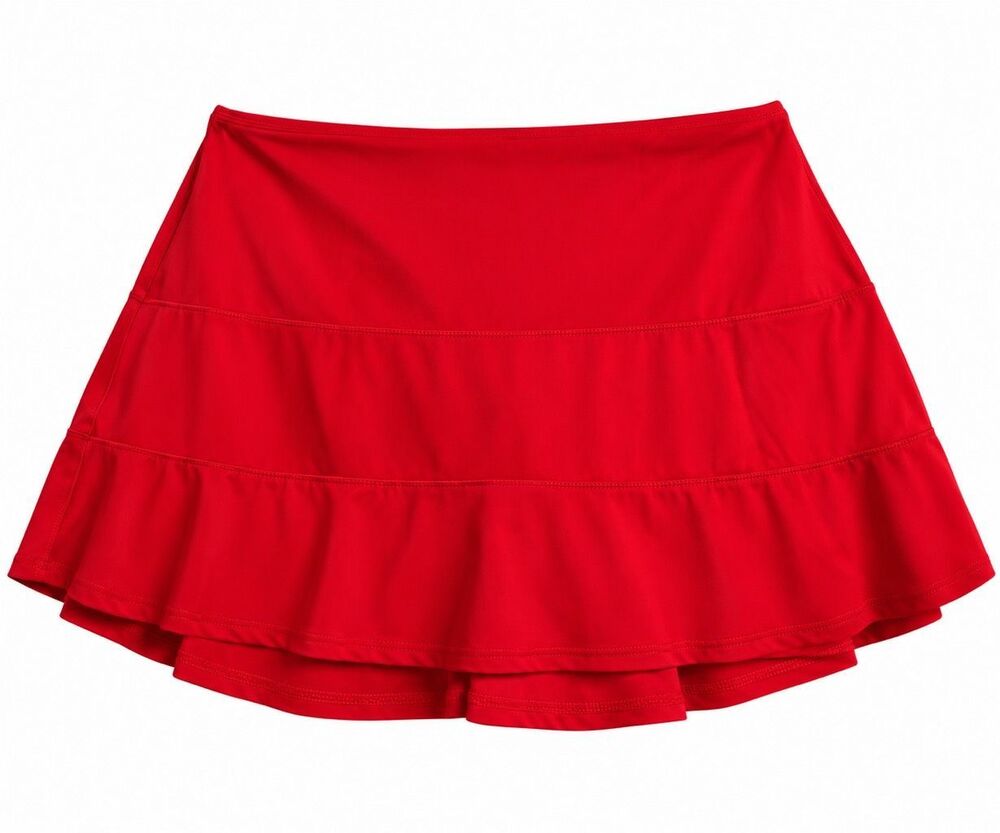 NWT Hill House Home Red Tiered Skirt Skort Women’s Size Large New